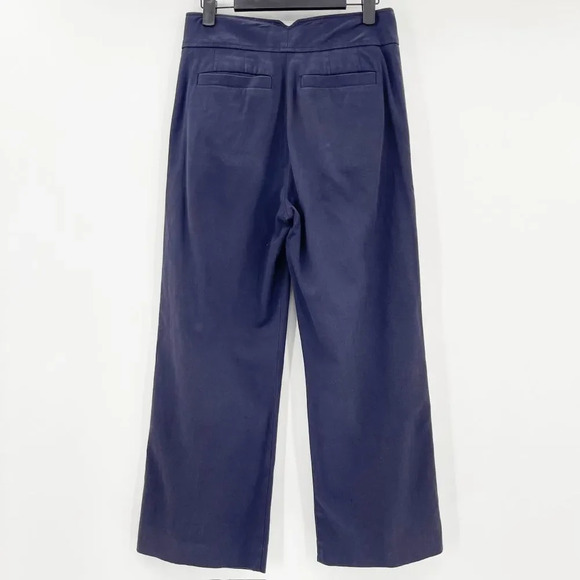 Comptoir des Cotonniers Navy Blue Pleated Tailored Trouser Pants Womens Size XXS - Picture 2 of 4